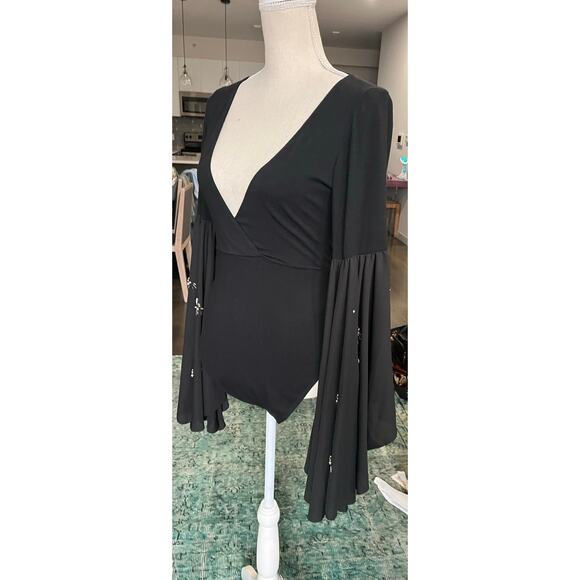 Lost Ink Celestial Black Bodysuit Moon Stars Dark Romance Whimsigoth Size 6 $78 - Picture 11 of 16